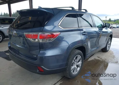 2014 Toyota Highlander Le Plus V6 from USA, damaged, VIN 5TDZKRFH4ES021182